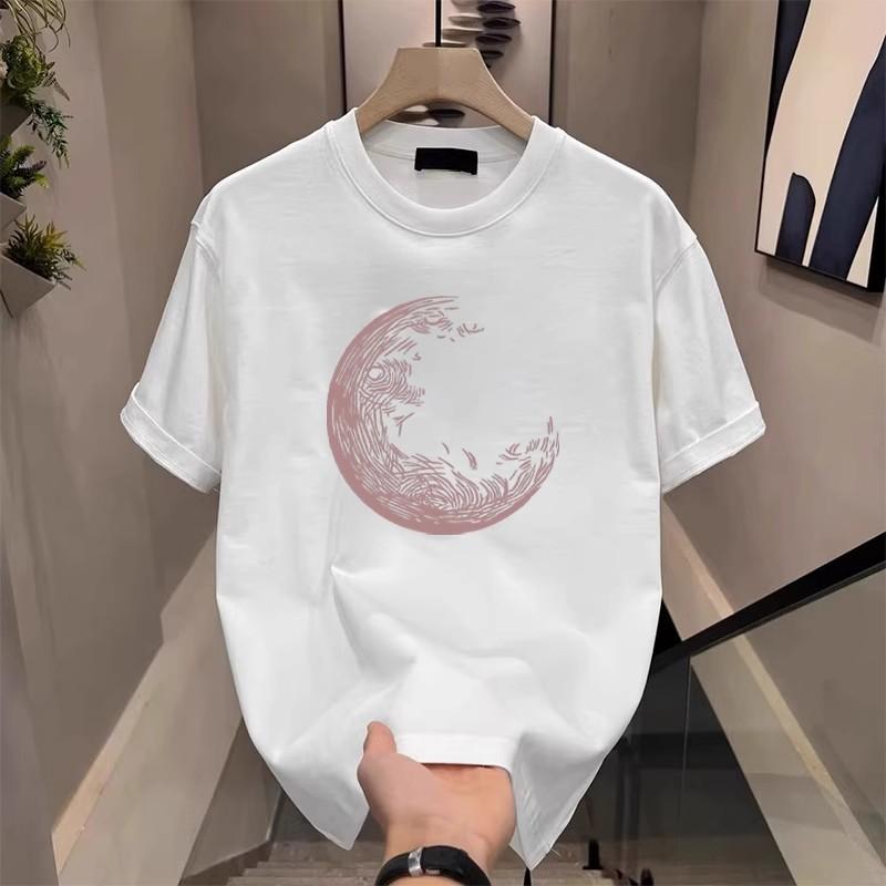 Trendy Brand Short-Sleeved Pure Cotton Men'S Printed T-Shirt Trendy Men'S And Women'S Versatile Round Neck T-Shirt Men'S