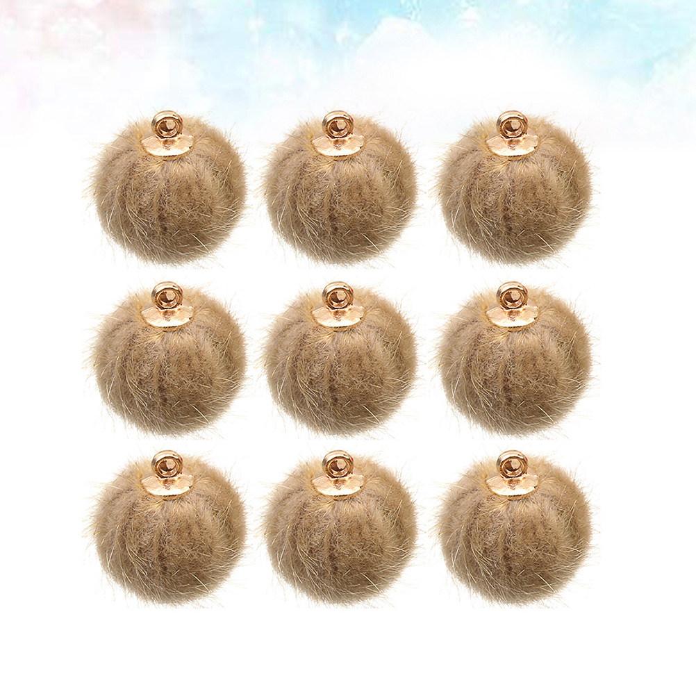 24Pcs Pompon Earrings Accessories DIY Hairball Pendant Set for Girls Lightweight Creative Hanging Keychain Jewelry Decoration