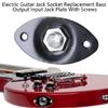 Electric Guitar Jack Output Jackplate Indented Curved Output Socket With Screws
