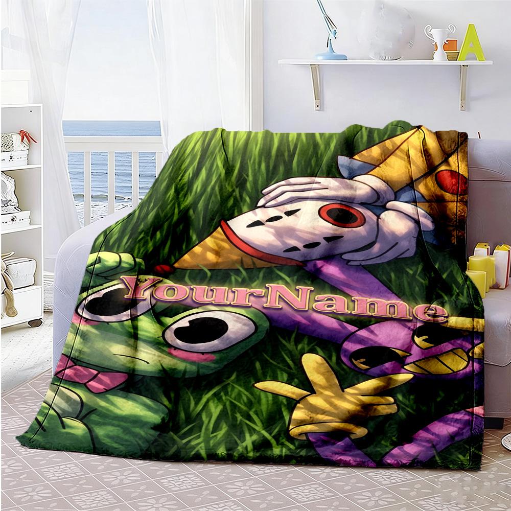 Digital Circus Personalized Name Blanket Gift Customizable Blanket Warmthful Decor Suitable for Office Chair Living Room Home Decor Livingroom