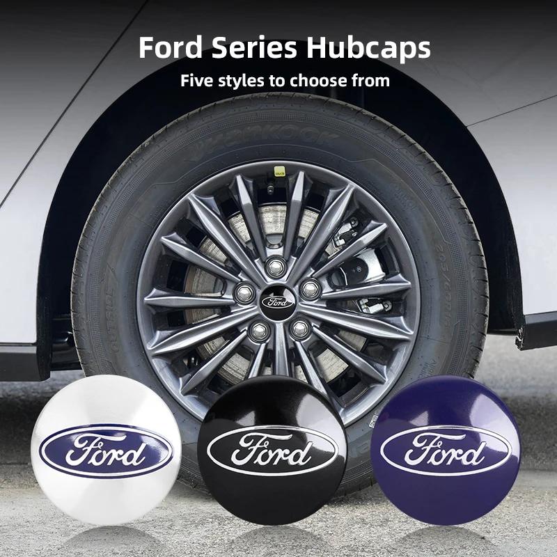 Neuer 2026 Autoaufkleber 4 Stück Ford Radnabenkappe Nabenkappe Abzeichen Emblem Aufkleber Autozubehör Für Ford Focus Fiesta C-Max ST Mo
