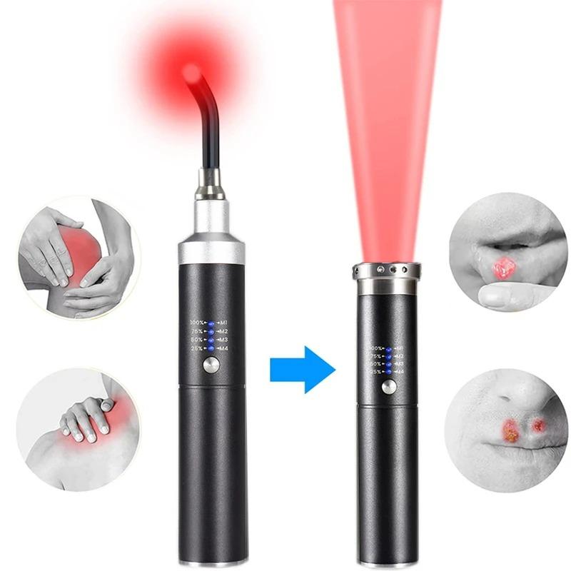 Cold Sore Treatment Device Infrared&Red Light Therapy Lamp for Canker Sore Lips Nose Ear Hands Joint Knee Feet Body Pain Relief