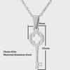Collier avec pendentif clé géométrique creux de style coréen