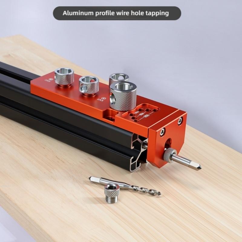Ergonomic Aluminum Alloy Double Function Hole Punch And Tap Kit For Professional DIYer Projects Accurate Positioning