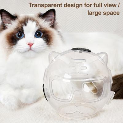 Grooming Cat Hood Breathable Protective Cat Helmet Cat Shape Kitten Hood with Ventilation Holes for Post-Operative Recovery Bathing Pet Care Accessory