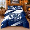 Printed 3Pcs Bedding Set Canterbury-Bankstown Bulldogs Pattern Bed Sheet Pillowcase For Bedroom Decor