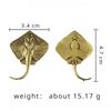 Brass Devil Fish Small Ornament Ocean Manta Ray Animal Tea Pet Home Desk Decorative Decorations Copper Figurines Collection