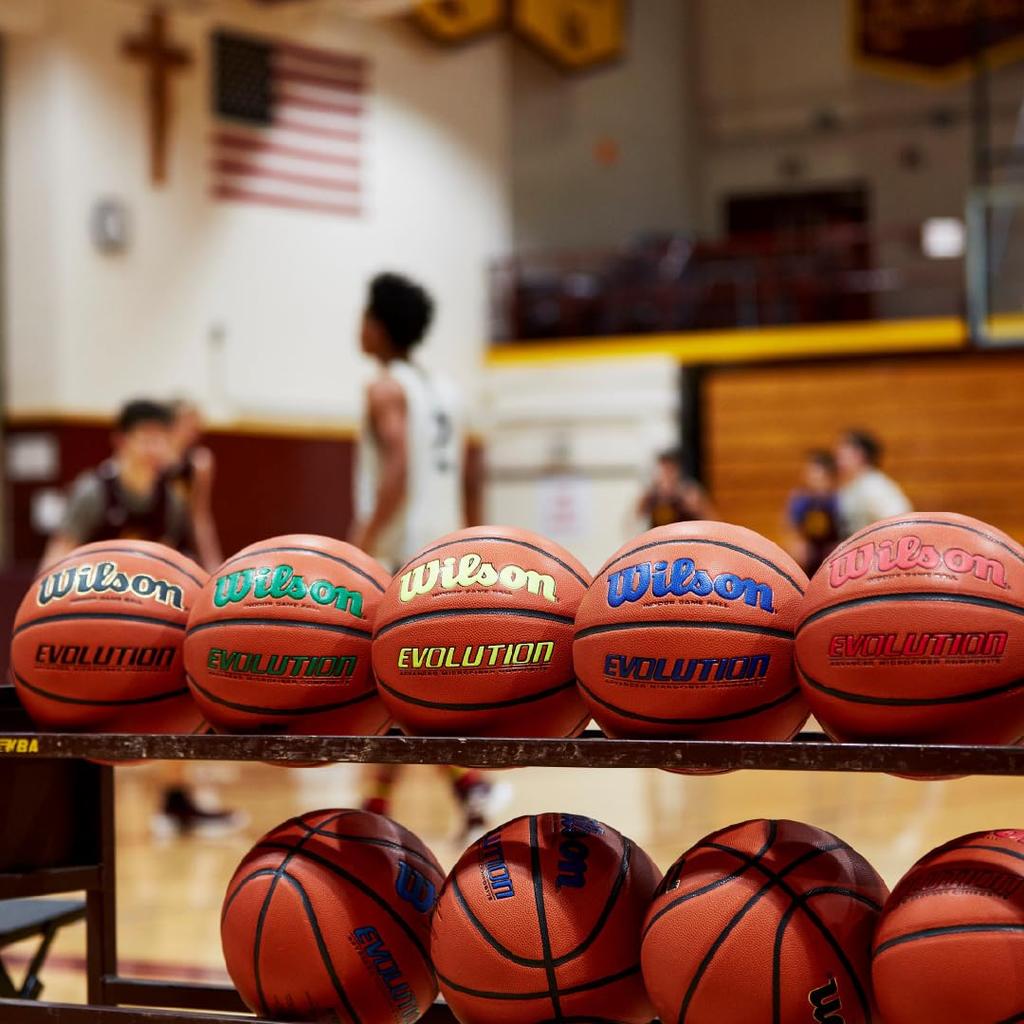 Wilson EVOLUTION Basketball WTB0586 Indoor Größe 6 Durchmesser / Ca.. 23.2cm Orange/Schwarz