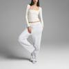 SKIMS Fitted Crew Neck Casual Plain Knit Long Sleeve T-Shirt Women tops Marble LS-LST-7908W-MBL
