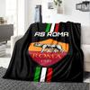 Coperta in Flanella con Stampa Logo AS Roma Alta Qualità Calda Confortevole Coperta per Tutte le Stagioni Perfetta per Regali Decorazione per la Casa