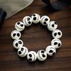 Cartoon Bee Printed Beaded Stretch Bracelet Cute Animal Wrist Jewelry for Women