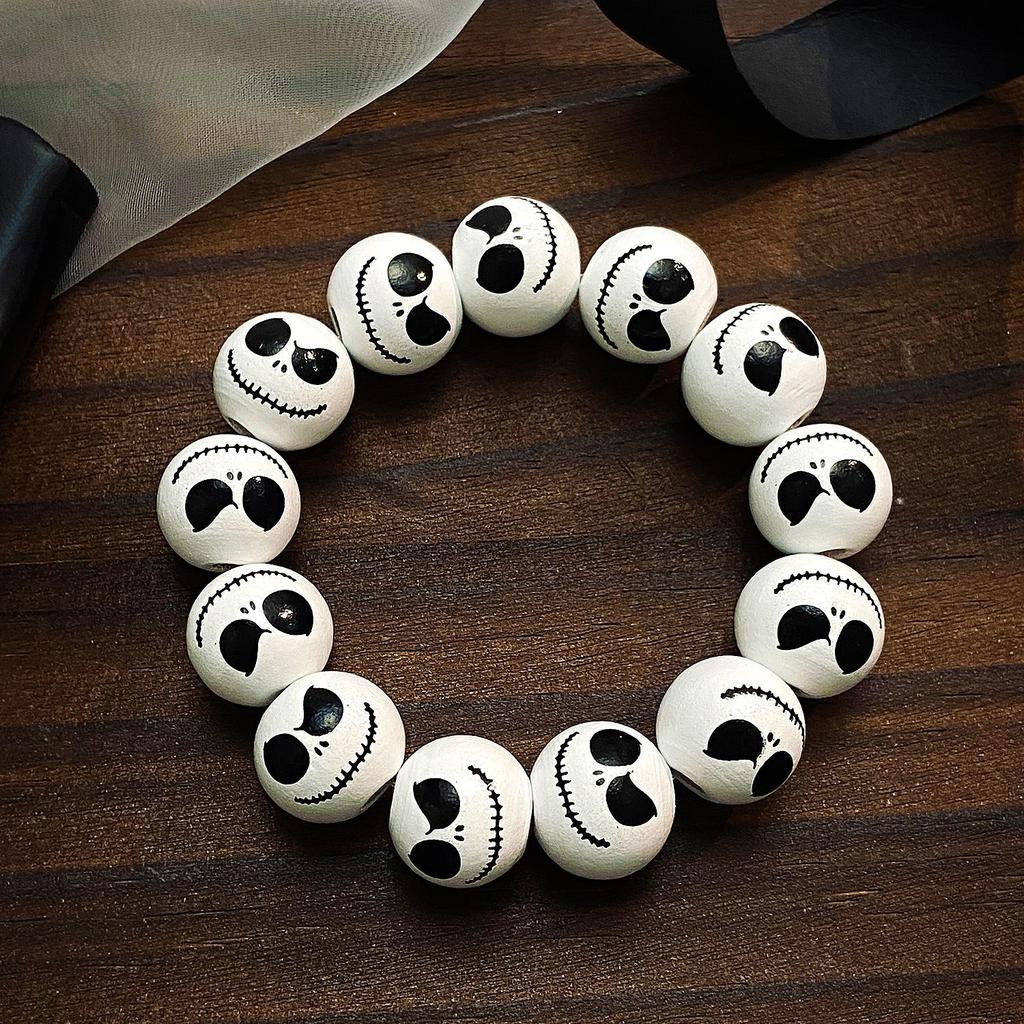 Cartoon Bee Printed Beaded Stretch Bracelet Cute Animal Wrist Jewelry for Women
