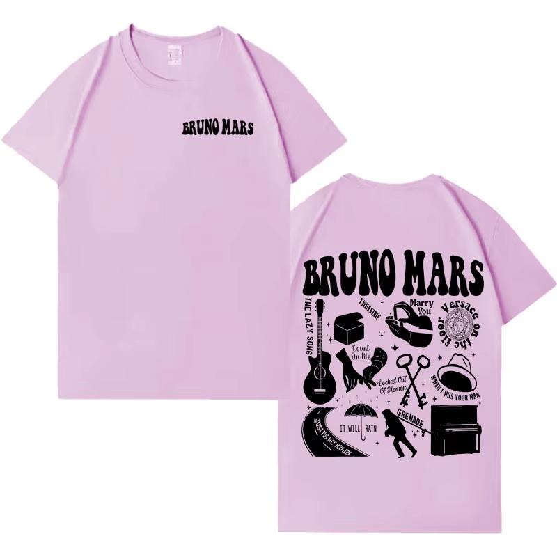 Singer Bruno Mars Tshirt Hip Hop Hipster 2026 Spring Summer New Men Women Aesthetic Casual Tshirt Fashion Gothic Short Sleeve