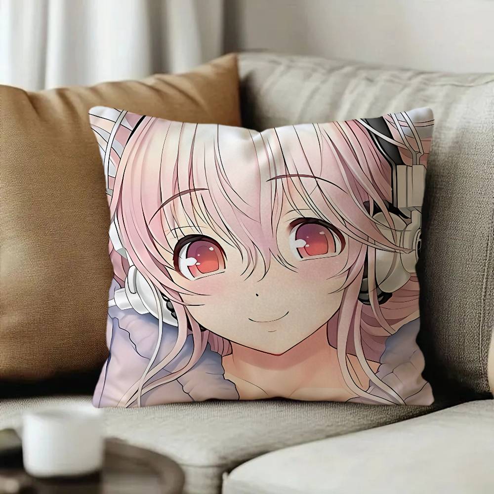 Beautiful Super S-Sonico Personalized Pillow Dust Cover Bedroom Kids Party Decoration Pillowcase Birthday Children Gift