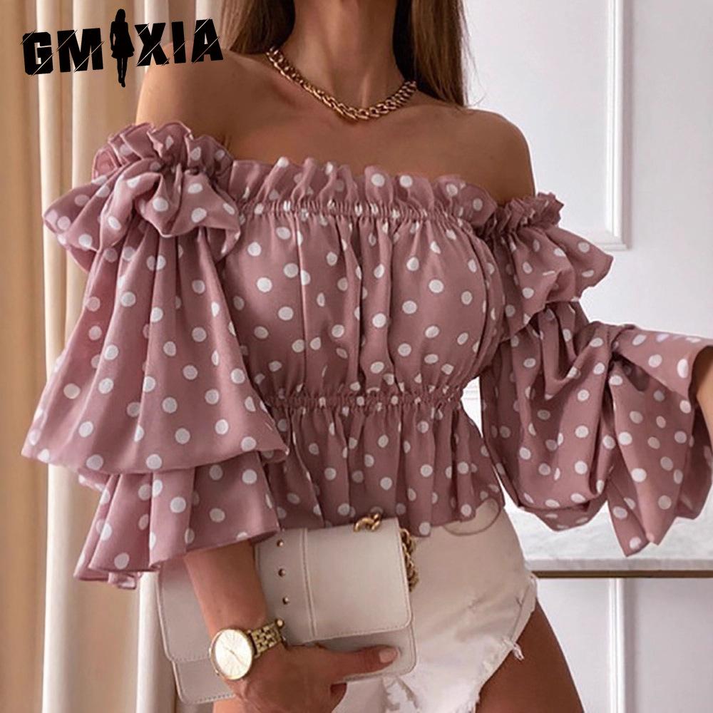 GMXIA Bluse e Camicie Casual da Donna a Maniche Corte