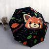 1pc Autumn Fox Cartoon Umbrella - Portable Folding Design, 8-Rib Outdoor Umbrella, Travelers & Daily Use.F084