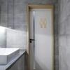Acrylic Adhesive Backed Men's and Women's Bathroom Sign, Bathroom Door Signs, Restroom Signs for Business,Bathroom Signage (Golden)