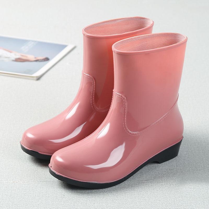 Four Season Warm Water Shoes, Midsole Anti Slip Rain Shoes, Korean Version Women's Rain Boots, Waterproof Wash Shoes, Work Shoes