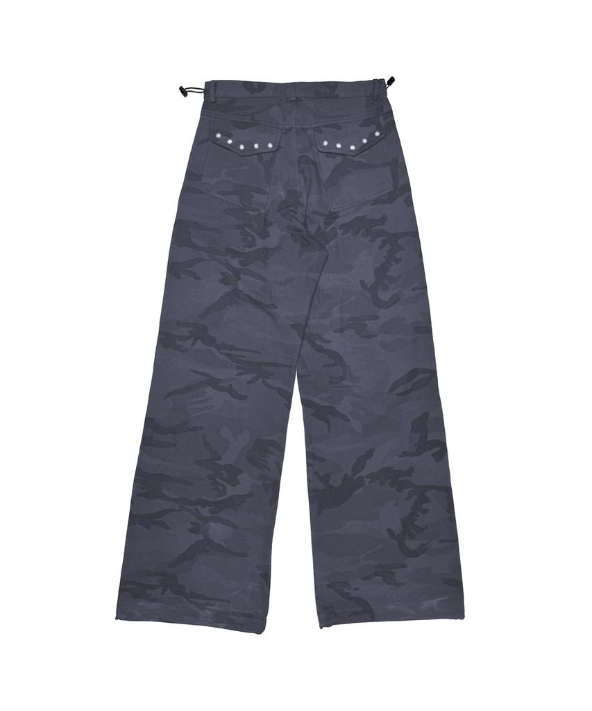Tansanmageunesyum Cotton Wide Studded Pants (Camo Charcoal)