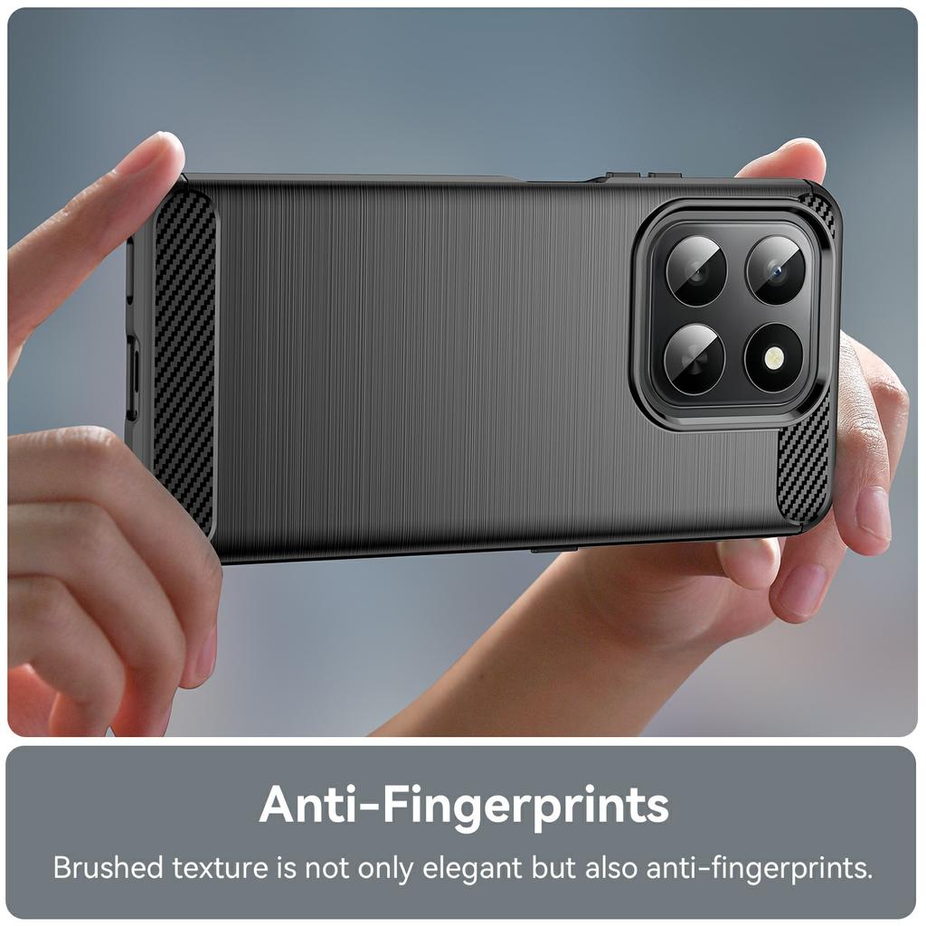 Phone Case For Honor 400 Smart 5G/4G/X7d 4G Protective Cover Carbon Fiber Texture Brushed
