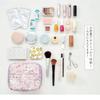 Sanrio Hello Kitty Collaboration Blue Vanity Pouch, Large Capacity Makeup Pouch, Travel Pouch with Brush Pocket, Gusseted, Made in Japan