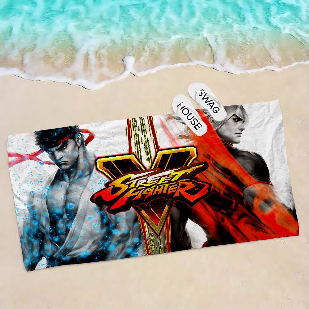 Game S-Street-F-Fighter Big Microfiber Beach Towels Quick Dry Towel Sand Beach Towels Pool Towel for Travel Swim Pool Yoga