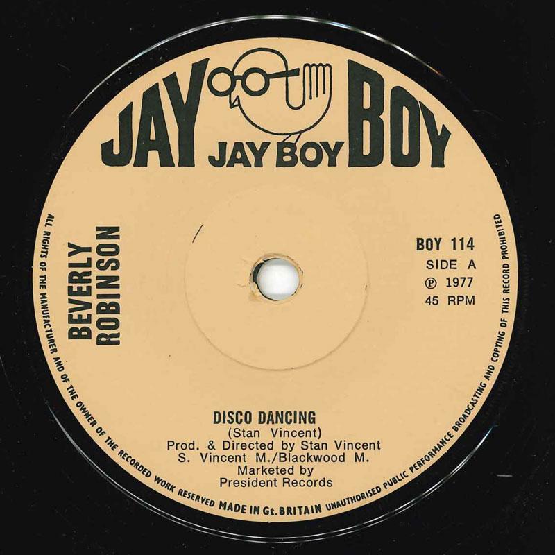 

7inch Record BEVERLY ROBINSON - Disco Dancing BOY114 Jay Boy 1977 US Soul/Funk Used