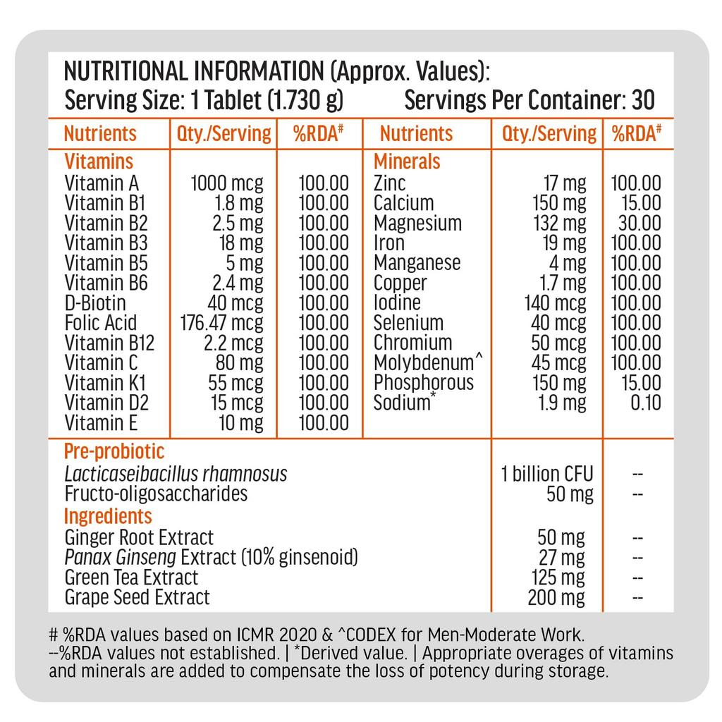 Hk Vitals Multivitamin Plus Women + Men, 2 X 30 Tablets
