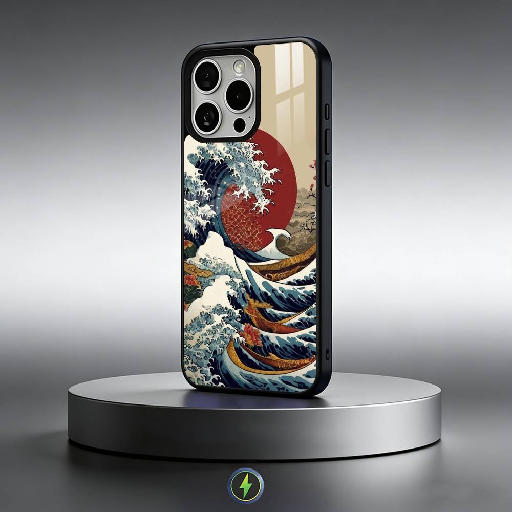 Japanese Ukiyo-e Ocean Waves  Phone Case For iPhone17,16,15,14,13,12,11 Plus,Pro Max Magnetic For Magsafe Wireless Charging