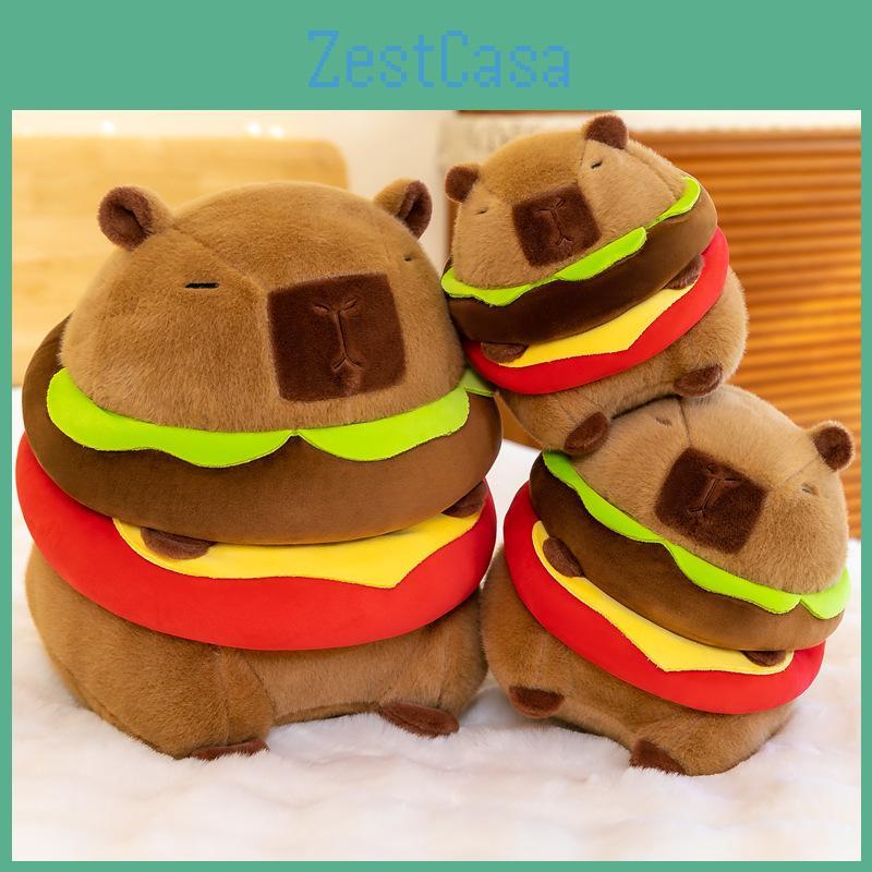 Capybara Adorable Plush Toy Burger Cartoon Girl Sleep Companion Gift Birthday