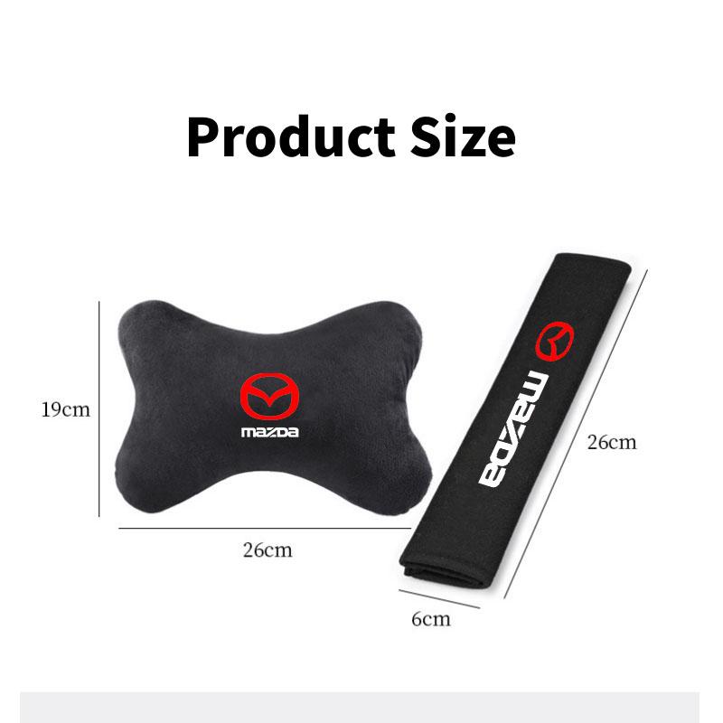 Car Neck Pillow Headrest Seat Belt Shoulder Strap Pad for Mazda 2 3 5 6 BL BM GJ CX3 CX4 CX5 CX-5 CX8 KE KF CX7 CX9 MX5 CX30 FF2