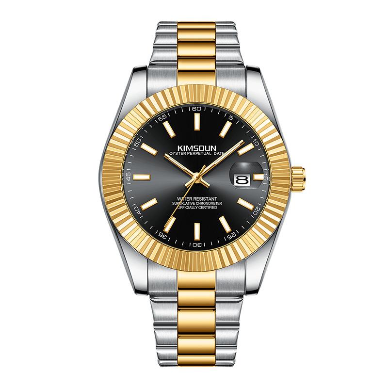 KIMSDUN Mens Fashion Business Sports Quartz Watch Waterproof Luminous Classic Calendar Creative Clock Mens Wristwatch