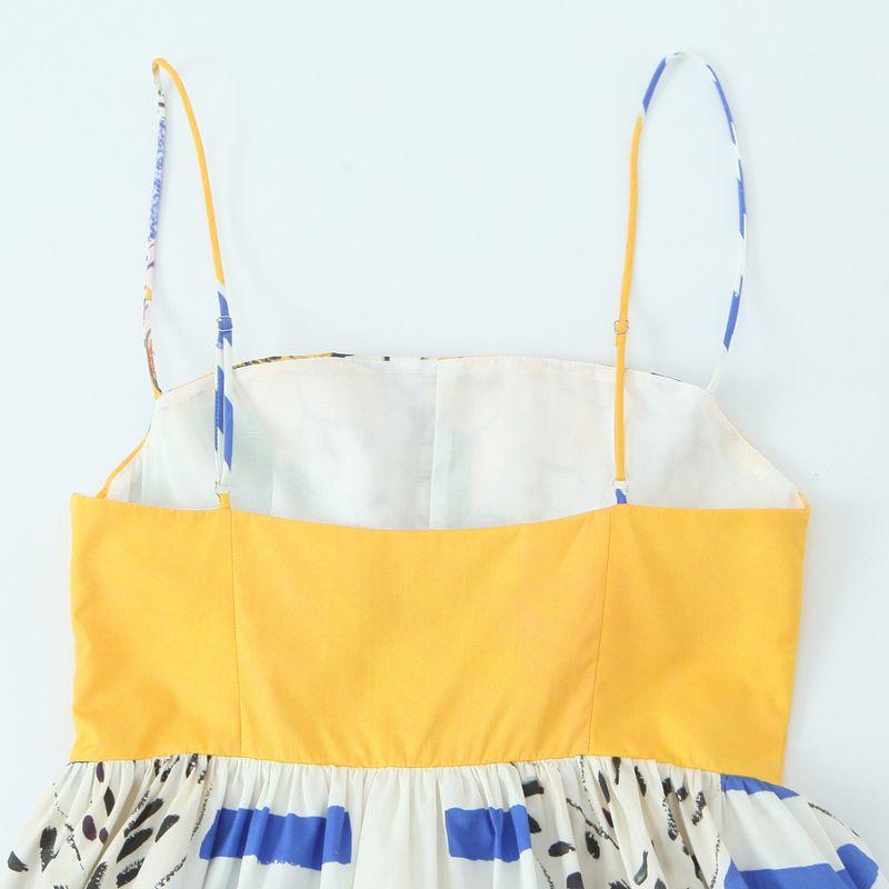 Kaslead New Women Clothes Western Style Fruit Print Poplin Sling Dress 3455341 050