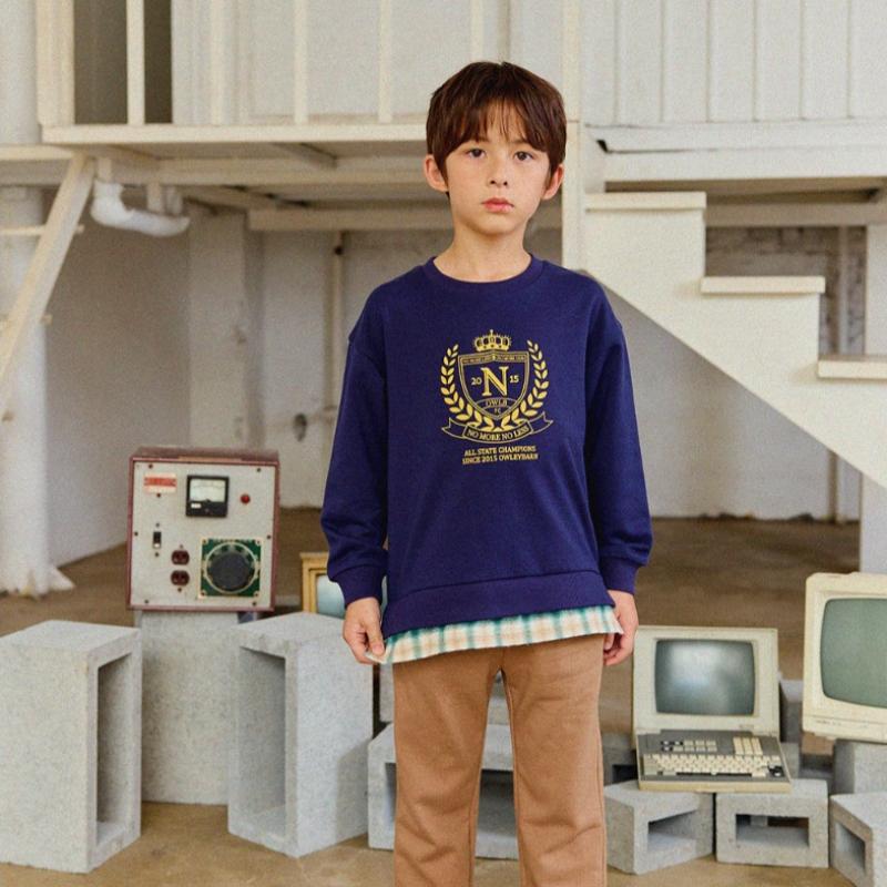  Olivan  School Symbol Sweatshirt Top And Bottom  Navy 