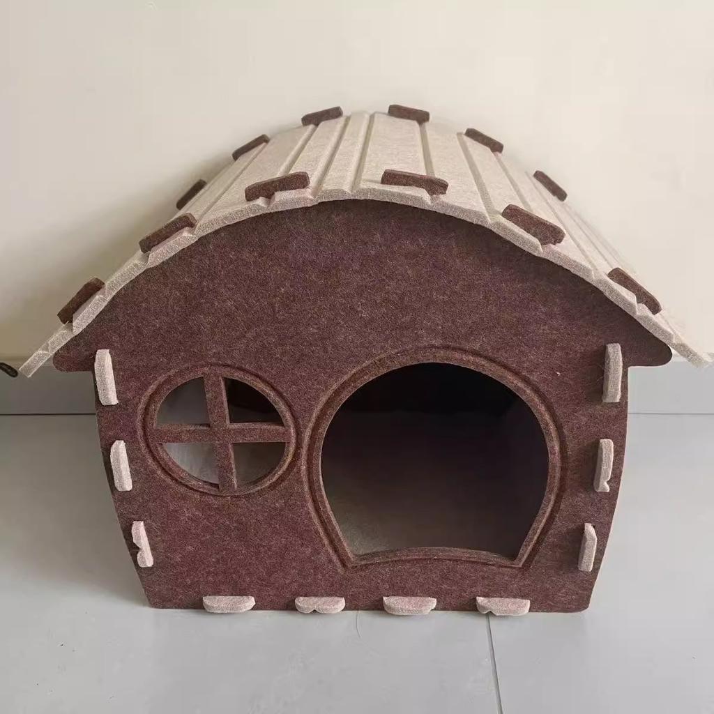 Multifunctional Semi Enclosed Wear Resistant Felt Cat Bed Cat Tunnel For All Seasons