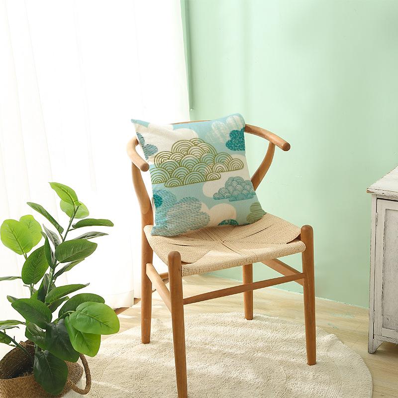 Home Simple Polyester Cushion Cover Cushion Cover Flower Sofa Cushion Cover Cushion