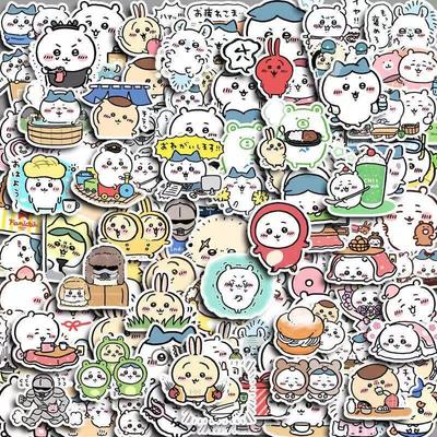 100pcs Chikawas Stickers Mobile Phone Water Cup Hand Account Cartoon Cute Children Notebook Guitar Desk Stickers Diy Decoration