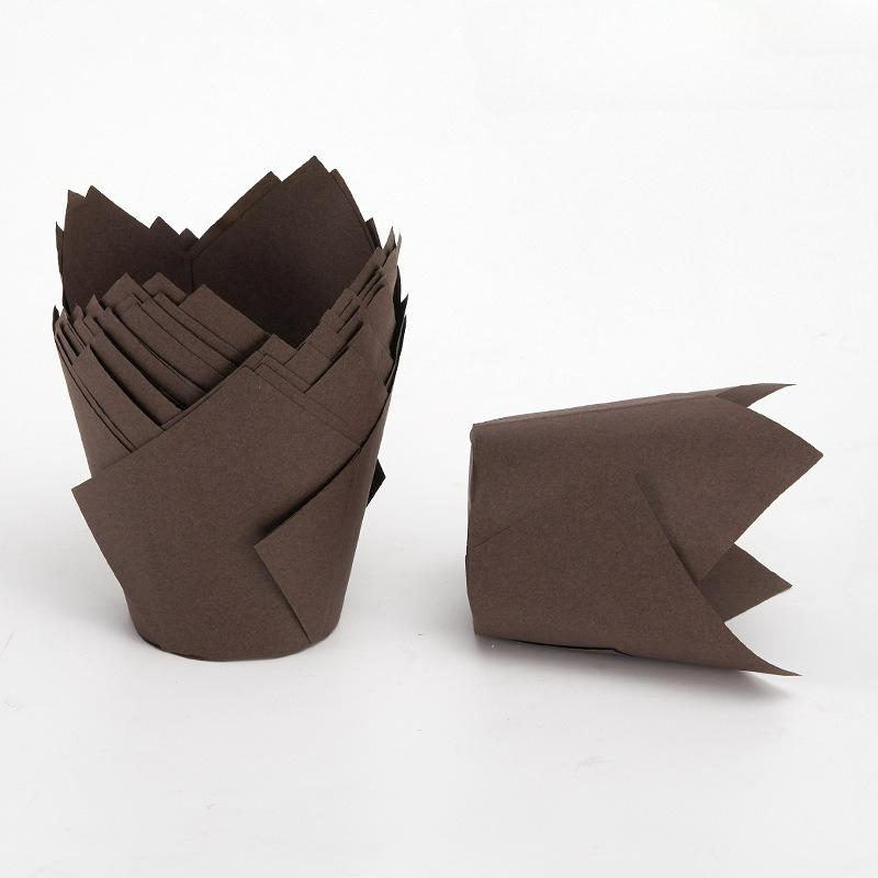 50pcs Grease-Proof Tulip Cupcake Liners Baking Cups Muffin Liner Paper Cupcake Wrappers for Wedding, Birthday Party