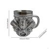 Engine Coffee Mug Car Model Heat Resistant Creative Reusable Drink Cup with Handle for