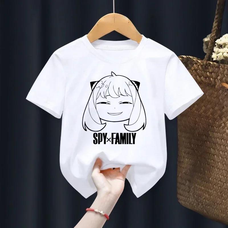 

Нова футболка Spy X Family Одяг для дівчаток Футболка Дитяча Каваї Мультфільм Аніме Аня та Бонд Футболка Хараджуку Хлопчики Графічний Топ Новий 120