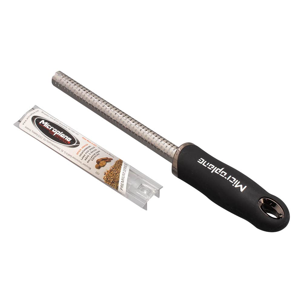 Grater Microplane Premium Classic Series Spice Grater 46016 Black Premium Classic Series Spice Grater Black Spice Grater Kitchen [Microplane] [Used]