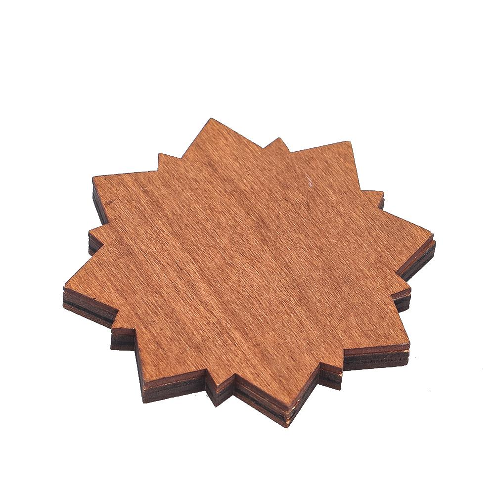 D5 Miniature Figurines Trinket Shelf Wood Mandala Crystal Stone Mineral Specimen Display Storage Box Candy Toy Scene Decor Tray