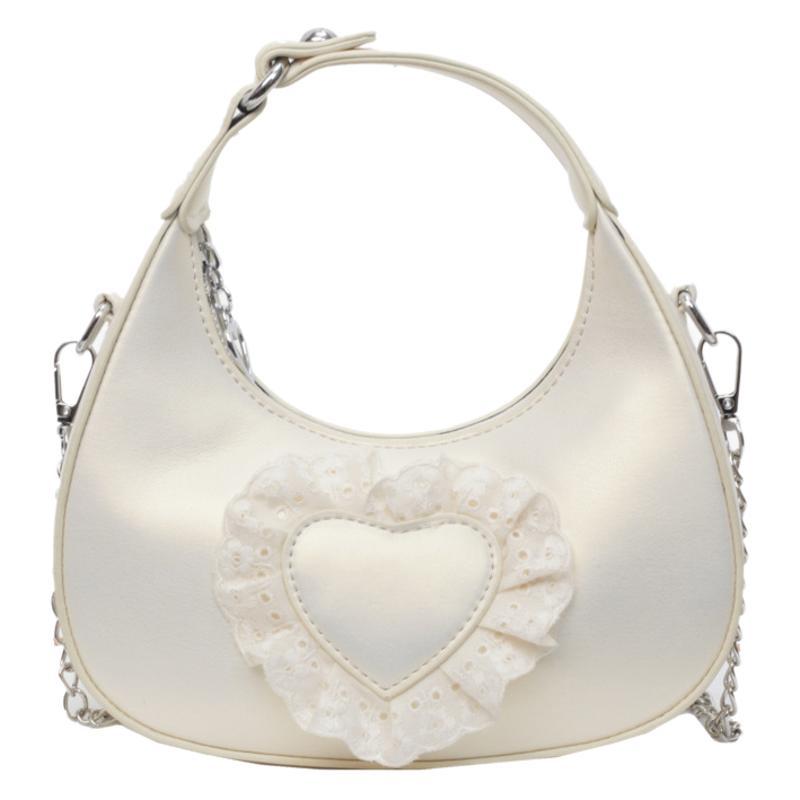 Summer small bag 2025 new Mori soft girl fashion lace one shoulder niche love portable messenger dumpling bag