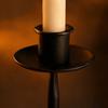 14.45x3.19in Taper Candle Holder Wavy Curve Design Metal Candle Holder  for Home Decor