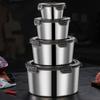 Large Capacity Stainless Steel Food Storage Container Leak Proof Lunch Box with Lid Metal Crisper for Home and Office