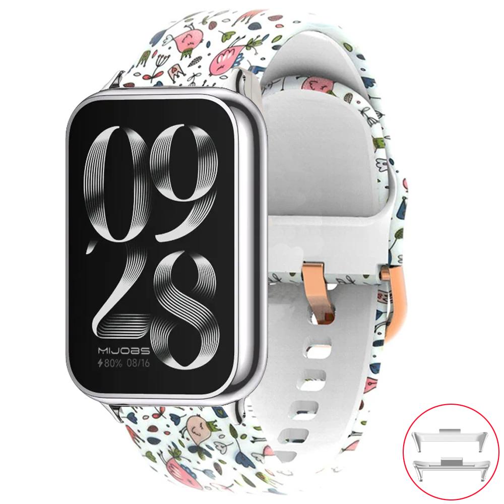 Druckarmband für Xiaomi Mi Band 8 9 Pro MiBand 8 Ersatz Silikon Smartwatch-Armband Armband correa Redmi watch 4 5 6 Armband