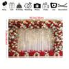 Bannière de fond de mariage sur le thème des fleurs de roses rouges et blanches, décoration de mariée sans électricité, pour l'intérieur et l'extérieur