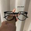 Xiaohongshu Influencer Style Unisex Student Prescription Glasses, Chestnut Brown Large Frame, No Makeup Look