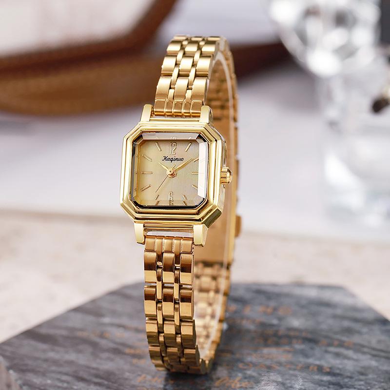 Fashionable Women's Small Square Watch with Mother-of-Pearl Face - Elegant, Light Luxury, and a Student Favorite