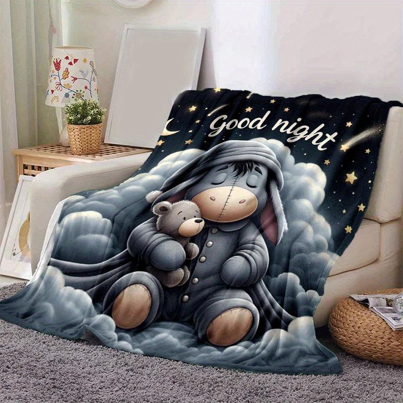 1pc Winnie The Pooh Printing Blanket - Soft, All-Season Throw for Living Room, Bedroom,Personalized Gift with Adorable Cartoon Design